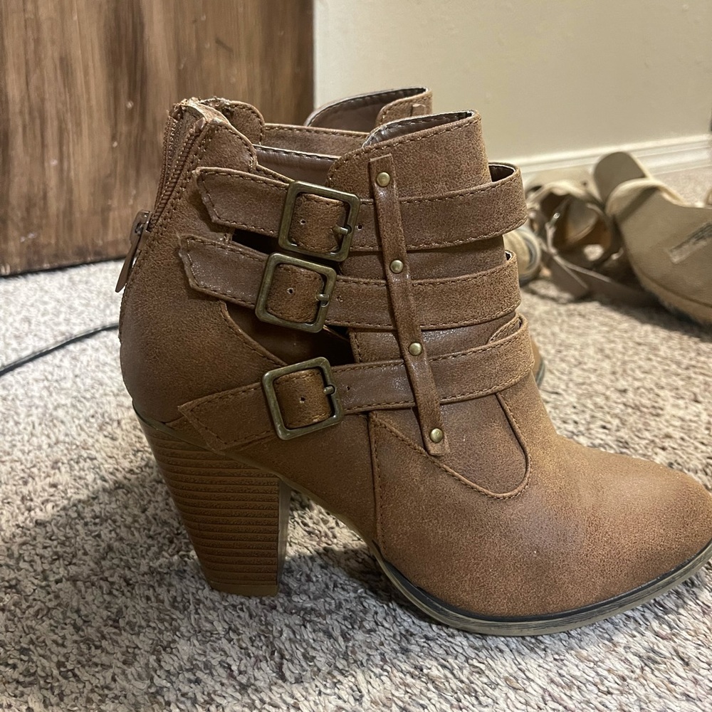 Brown booties